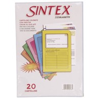 BLASETTI Fascikl L papir s prozorom A4 pk20 Sintex F13, sortirano