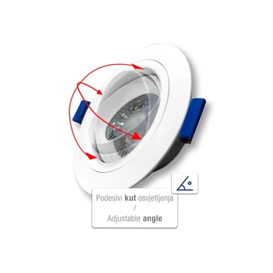 COMMEL 336-126 led ugradbena svjetiljka - downlight, 5 w, 370 lm 3000 k (toplo bijelo