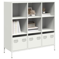 Visoka komoda bijela 101,5x39x103,5 cm čelična