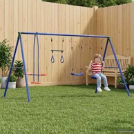 Set vanjskih ljuljački, 330 x 185 x 185 cm, čelik i PE, šareni