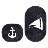 MILA HOME Plave kupaonske prostirke u setu 2 kom 60x100 cm