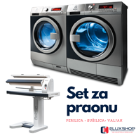ELECTROLUX MyPRO SET perilica WE170P + sušilica TE1120 + valjak MP8015