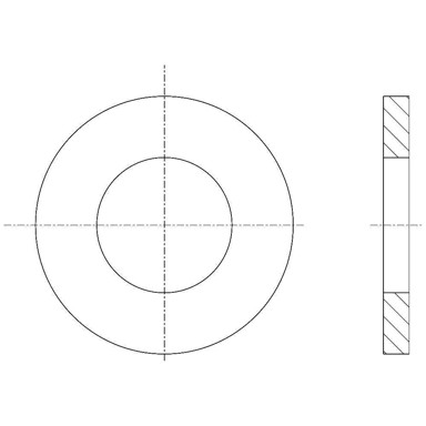 Podložna pločica za drvo DIN9021 FI 13,0 za M12 ZN