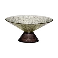 HÜBSCH Zelena/smeđa staklena zdjela za voće ø 15 cm Bonbon