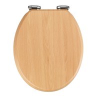WENKO Sjedalo za toalet s lakim zatvaranjem Beech Nature, 43 x 37 cm