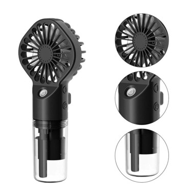 NETSCROLL Mini ventilator Misty, crna