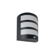 FEROTEHNA Zidna rasvjeta 1xE27 IP44 sa senzorom Melbourne 3, crna