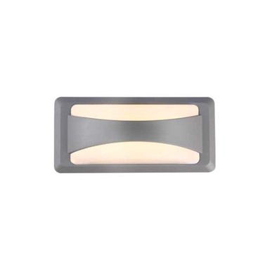 Zidna svjetiljka, siva, 12W, IP65, toplo bijela