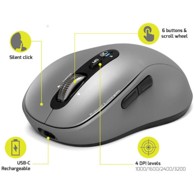 PORT Miš Expert Bluetooth za Mac punjivi, siva