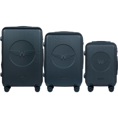 WINGS Set kofera SWALLOW, 3-dijelni (L,M,S), ABS+, tamno zeleni