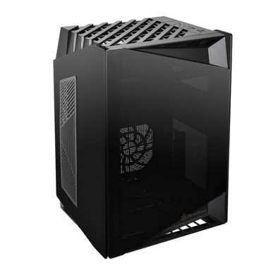 SILVERSTONE Kućište SST-LD03B-AF Lucid, mini tower, Mini-ITX, crno