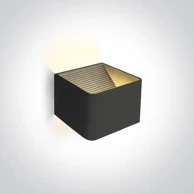 Zidna svjetiljka, LED, 6 W, 3000 K, 400 lm, IP20, crna