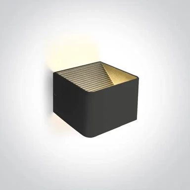 Zidna svjetiljka, LED, 6 W, 3000 K, 400 lm, IP20, crna