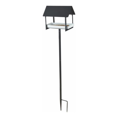 ESSCHERT DESIGN Kućica za ptice s udubljenjem, antracit, visina 126 cm