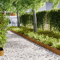 Rubnjak za travnjak 10 kom 100x0,5x20 cm, smeđa  