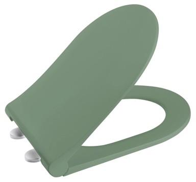 SAPHO Brilla Slim WC sjedalo, polagano zatvaranje, SLIM, duroplast, zelena mat