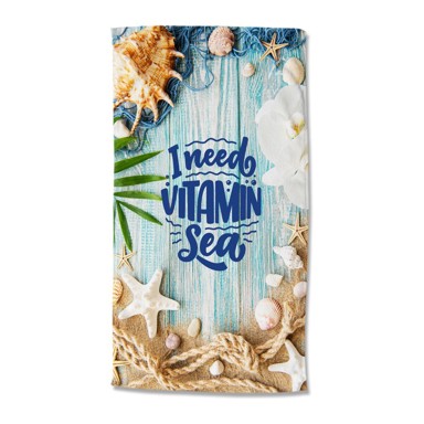 GOOD MORNING Ručnik za plažu od samta 100x180 cm Vitamin Sea
