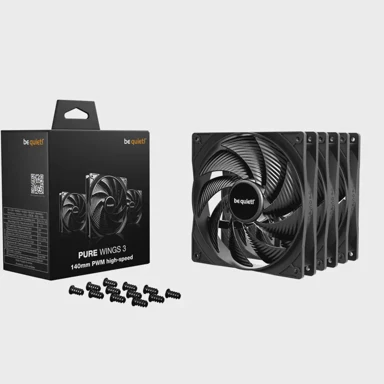 BE QUIET! Set ventilatora Pure Wings 3 High-Speed 3×140 mm PWM, crni