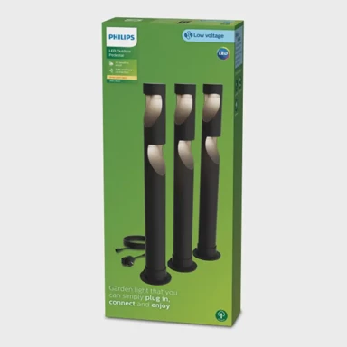 DESI GARDENLINK Vanjska stajaća svjetiljka, set 3 kom, 2700 K, crna