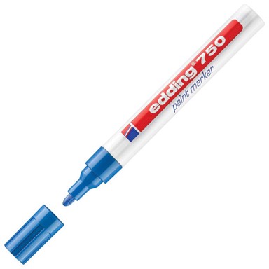 EDDING Marker permanentni lakirajući 2-4mm 750 plavi
