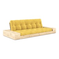KARUP DESIGN Žuta sklopiva sofa od samta 244 cm Base, 244x110x72 cm