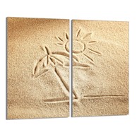 TMK Staklena zaštita za štednjak ili ploču za kuhanje iz dva dijela 30x52, plaža