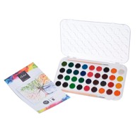 Set akvarela Artist, 36 boja, s 2 kista i 5 listova papira