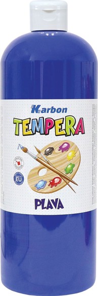 KARBON Tempera, boca, 1000 ml, plava, P12