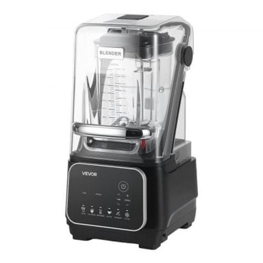 VEVOR Stolni blender sa zaštitnim poklopcem, 2 L, crni
