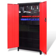 Ormar za alat 90x40x180 cm, crveno-crni