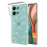 Prozirna Maskica sa šljokicama za Moto G75, prozirna