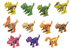 Set jaja dinosauri, 12 kom, šareni