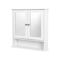 SONGMICS Ormarić s ogledalom 56x58x13 cm, bijela