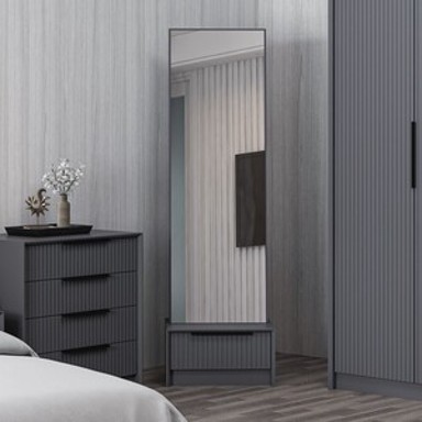 Stol za šminkanje KALE LUXE SOFT 4803, antracit