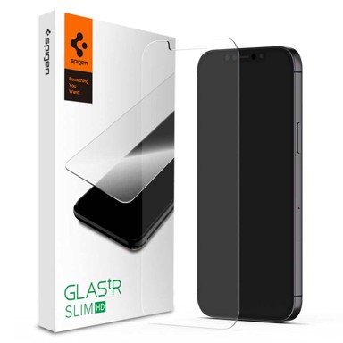 SPIGEN Glass TR SLIM zaštitno kaljeno staklo za iPhone 12 / 12 Pro - prozirni
