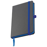 ROSTOCK Notes A6, crte, 80 listova, šamoa, s gumicom, crno/tamnoplavi