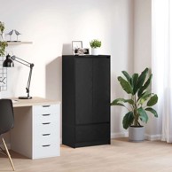 Ormar s ladicom, 55.5x34x119.5 cm, crni hrast