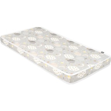 KIKKA BOO Madrac Fantasia Stars, 140 x 70 x 9 cm, sivi