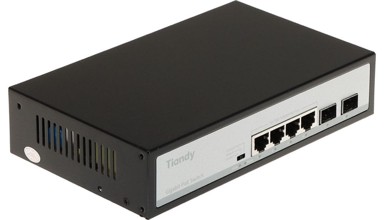 TIANDY PoE switch TC-P3S06, 4 porta, 2 x SFP