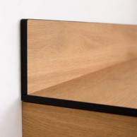 KOLM HPL kupaonska radna ploča za ormarić 100 cm, 100,5 × 40 cm, zidna ploča 30 cm, Castello Oak