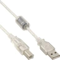 INLINE USB-A na USB-B kabel 34535, 3 m, prozirni