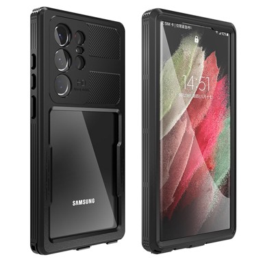 SHELLBOX Vodootporna IP68 360° maska za Samsung Galaxy S23 Ultra, crna