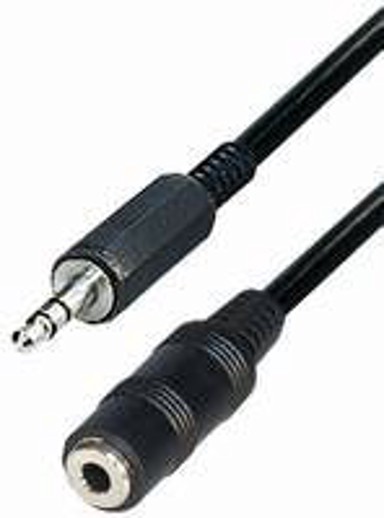 TRANSMEDIA Stereo produžni kabel A 54-3, 3.5 mm M / 3.5 mm F, 3 m, crni
