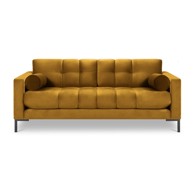 COSMOPOLITAN DESIGN Žuta baršunasta sofa Bali, 177x96x78 cm