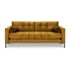 COSMOPOLITAN DESIGN Žuta baršunasta sofa Bali, 177x96x78 cm