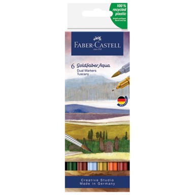 FABER-CASTELL Marker 164521 obostrani akvarel goldfaber tuscany 6 boja