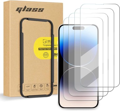 NIKCORP Zaštitno staklo 9H (4 kom) s montažnim okvirom za Apple iPhone 14 Plus
