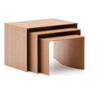 KAVE HOME Pomoćni stolići Litto 40x60 cm set 3 kom u dekoru hrasta