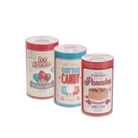 Okrugla metalna kutija za pohranu VINTAGE