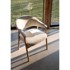 UNIQUE FURNITURE Krem blagovaonske stolice u setu s naslonima za ruke 2 kom od punog hrasta Elk
